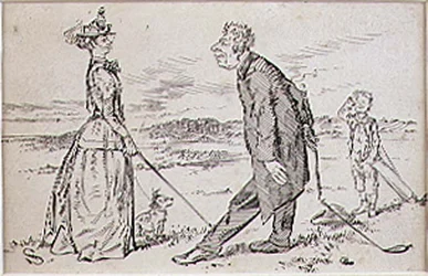 Kohtelias golfaaja, kuvitus 