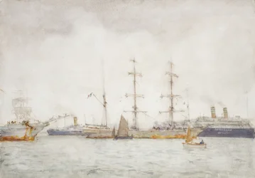 Laivat satamassa, noin 1919