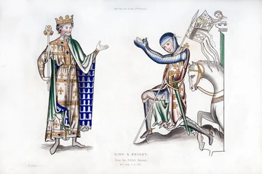 Kuningas ja ritari, 1100-luvun loppu, 1843.