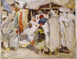 In the Bazaar (öljy paneeliin)