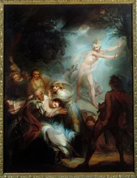 Kummitusmetsä. Henry Singletonin (1766 - 1839) maalaus.