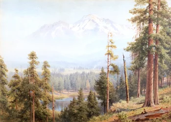 Shasta - lumipilviä, Kalifornia, n.1910 (akvarelli)