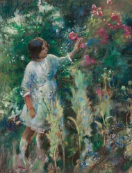 Puutarhassa, noin 1900