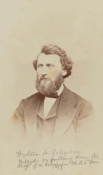 Carte-de-visit-muotokuva Walter W. Johnsonista, 1868.