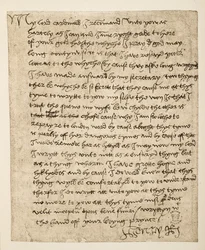 Faksiimile Henry VIII:n kirjeestä kardinaali Wolseylle, päivätty heinäkuussa 1518, pub. 1902 (kollotyyppi)