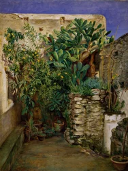 Itäisen pihan kulma, 1860.