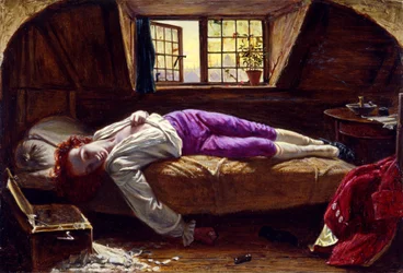 Chattertonin kuolema, noin 1856
