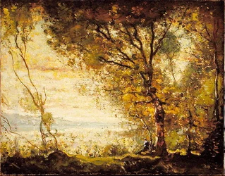 Auringonlasku Mystic-joella, Connecticutissa