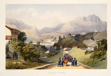 Alza, Renteria ja Lezo, teoksesta ”Luonnoksia Espanjan baskiprovinssien maisemista sekä valikoima kansallista musiikkia”, julkaistu 1838