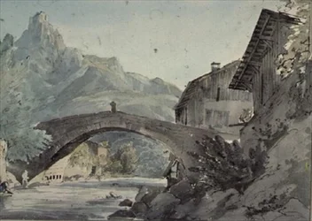 Silta Sallanchesissa ja Aiguille de Varensissa (Varennes)