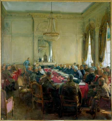 Ensimmäinen maailmansota (1914-1918): "Ylemmän neuvoston kokous Trianonin palatsissa Versaillesissa heinäkuussa 1918"