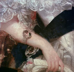Yksityiskohta muotokuvasta kuningatar Victoriasta, 1841