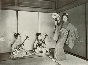 Geisha tanssii, 1910.
