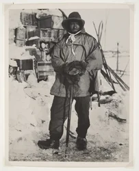 Upseeri Evans Terra Nova -retken aikana (1910-13) etelänavalle (bromidiprintti)