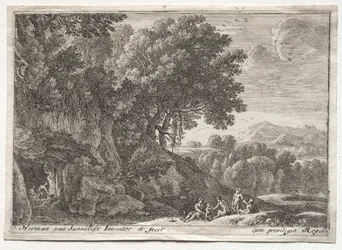Maisema satyyrien kanssa