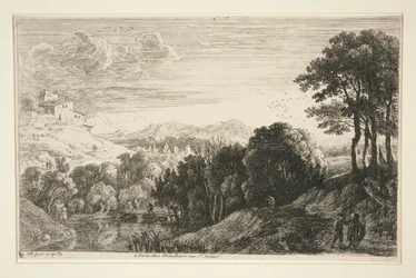 Maisema auringonlaskun kanssa, sarjasta Hill Landscapes