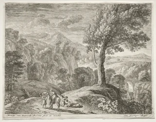 Suuri puu ja kaskadi, n. 1652-1654.