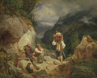 Lepää vuorella, 1848