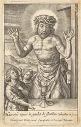 Kahden enkelin kunnioittama Lunastajan veri, ennen vuotta 1619.