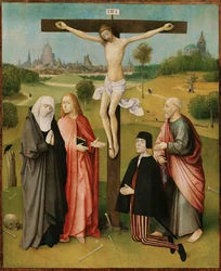 Ristiinnaulitseminen, noin 1480-85 (maalaus puulle)
