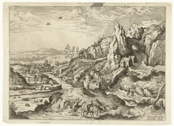 Abraham ja Iisak matkalla uhripaikalle Maisemat, joissa on raamatullisia ja mytologisia kohtauksia (sarjan nimi)