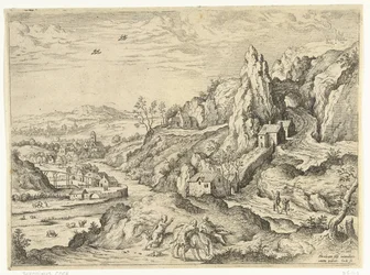 Abraham ja Iisak matkalla uhripaikalle Maisemat, joissa on raamatullisia ja mytologisia kohtauksia (sarjan nimi)