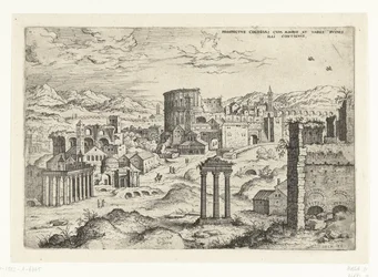 Gezicht op het Forum Romanum (otsikko esineessä) Rooman rauniot (sarjan nimi)