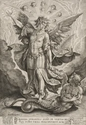 Pyhä Mikael voitti lohikäärmeen, 1584