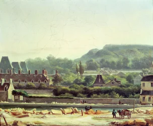 Hopital Saint-Louis ja Buttes-Chaumont vuonna 1830