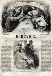 Berenicen tragedia viidessä näytöksessä - kaiverrus "" Jean Racinen teoksiin"" kuvittamana Pauquet ja huomautuksen Emile de La Bedolliere - 1851