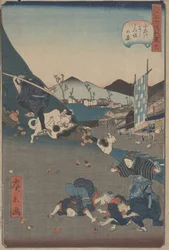Näkymä Nishi ja Kazu Isaka Koishikawa, n. 1860 (o d t)