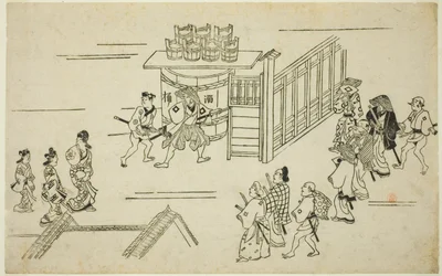 Entrada a Ageyacho, de la sèrie "The Appearance of Yoshiwara (Yoshiwara no tei)" finlandès
