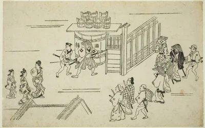 Sisäänkäynti ja ageyacho, te-sarjasta ``te appe arense of yoshiwara (yoshiwara no tei)