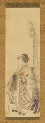 Tyttö pelaamassa sulkapalloa, 1615-1868.