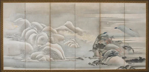 Maisema: kaksi neljästä vuodenajasta, syksy ja talvi, Edo-kausi, 1700-luvun loppu - 1800-luvun alku.