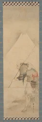 Kalastaja Hakuryo ja Fuji-vuori, Edon kausi, 1770-1820.