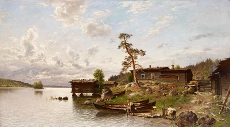 Aamutunnelma (näkymä saarelle)