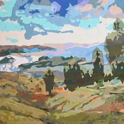 Landscape Obscura - 11, 2024 (öljy kankaalle)