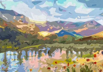 Landscape Obscura #4, 2023 (öljy pellavalle)