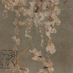 Wisteria-kukkia, Edo-kausi, 1600-luvun alku.