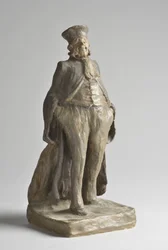 Avokadon karikatyyrimuotokuva - Honore Daumierin (1808-1879) veistos, koko 27x10,5x11 cm MUSEE DES BEAUX ARTS - PALAIS LONGCHAMP