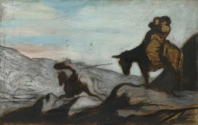 Don Quijote ja Sancho Panza. Noin 1855