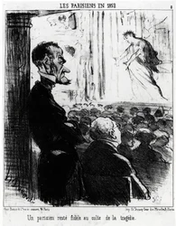 Pariisilaiset vuonna 1852: pariisilainen pysyy uskollisena tragedioiden kulttiin. Kuvitus d