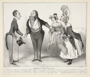 Robert-Macairen avioliittoagentti. (Macairen avioliittoasiamies.), pl. 16 sarjasta Caricaturana, albumilta Les Robert Macaires