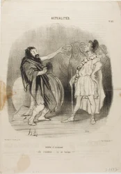 Diogenes ja Alcibiades Odeonissa. "- Ah... se on modern....millainen mies!", levy 121 Actualitésista.