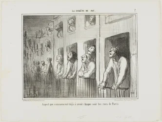 Pariisin kadut alkavat näyttää joka ilta tältä, levy 7, La Cométe De 1857.