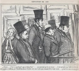 Hyvänen aika, onpa siinä hyvin tehty härkä!..., näyttelystä vuodelta 1859, julkaistu Le Charivarissa, toukokuu 4, 1859
