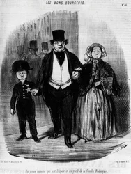 The Good Bourgeois - kirjoittanut Daumier, kirjassa "" Charivari"" 16.9.1846.