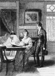 Ilustração de Adrien Moreau (1843-1906) para Skin of Sorrow, romance de Honoré de Balzac (1799-1850) da coleção de vários volumes intitulada Human Comedy, publicada em 1900, Parisfinlandês