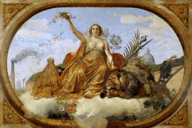 Rauhan kattomaalaus, Salle des Pas Perdus, 1839-1847.